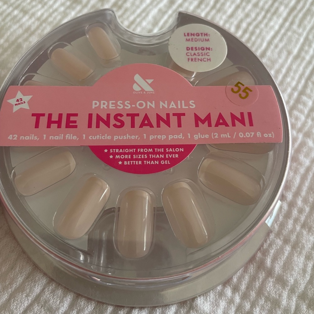 Olive & June Instant Mani Press-On Nails - French NIB